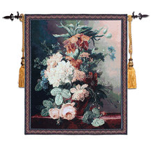 Belgiam-tapiz colgante de pared para el hogar, tapiz de alta calidad con hermosa flor, 118x138cm, PT-100 2024 - compra barato