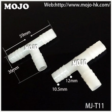 Free shipping!(10pcs/Lots) MJ-T11 Tee pipe connectors 11mm three way pipe joint 2024 - buy cheap