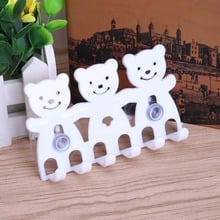 Ventosa blanca para montaje de cepillos de dientes, 5 posiciones, adorable de dibujos animados/oso, juegos de accesorios de baño C42 2024 - compra barato