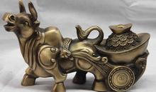 Estátua de boi desenhada em cobre bronze-china, estátua de boi-touro para riqueza 2024 - compre barato