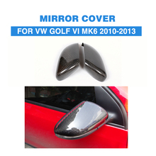 Carbon Fiber Car rear side Mirror Covers trim For Volkswagon VW Golf VI MK6 2010-2013 Add On Style 2024 - buy cheap