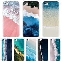 Funda trasera de silicona suave para iPhone 5, 5C, 5S, SE, 4, 4S, rosa, azul, playa, Ola, Océano, viaje, mar, 4, 5 S 2024 - compra barato