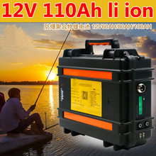 GTK-batería de iones de litio impermeable, 12V, 110Ah, 18650 BMS, 3S, ion de litio, para calentador de barco de almacenamiento de energía solar de 1200w, con cargador de 10A 2024 - compra barato