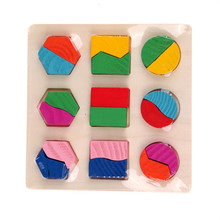 Kids Baby Wooden Learning Geometry Educational Toys Puzzle Montessori Early Learning Free Shipping 2024 - buy cheap