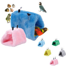 Jaula de peluche suave para pájaros, cueva colgante, columpio para loros, hamaca de Mascota, litera 2024 - compra barato