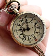 Men Women Vintage Bronze Steampunk Roman Numerals Quartz Pocket Watch Necklace Pocket & Fob Watches Chain Clock Relogio De Bolso 2024 - buy cheap