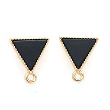 20pcs Zinc Alloy Stud Earrings Gold Triangle Leather Earring Base Earring Connector For DIY Earrings Jewelry Making Accessories 2024 - buy cheap