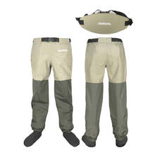 Оригинальные JEERKOOL Fly Fishing Waders болотные штаны с поясом, мужские комбинезоны из водонепроницаемой ткани, дышащая обувь для ног 2024 - купить недорого