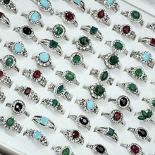 10 шт., лидер продаж, старинное серебряное женское кольцо Стразы, смешанные женские ювелирные изделия anel, много высшего качества, бесплатная доставка LR4057 2024 - купить недорого