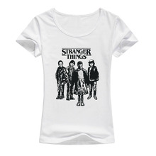2017 Stranger Things Printed T shirt women's short sleeve High Quality Novelty cool tops hipster tees female A129 2024 - buy cheap