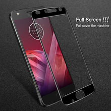 Película de vidro temperado 3d para motorola, película protetora 9h de cobertura completa para moto z2 play guard 2024 - compre barato