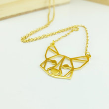 New Trendy Gold Silver Personalized Corgi Origami Necklace Animal Pendant Hunger Games Necklace Women Best Friend 2024 - buy cheap