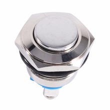 12V 16mm Car Waterproof Momentary Metal Push Button ON OFF Silver Color Horn Switch 2018 2024 - buy cheap