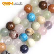 Wholesale! GEM-inside 8mm Mixed Round Shape Beads For Jewelry Making Strand 15 Inches DIY Free Shipping! 2024 - buy cheap