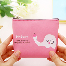 Cute Kawaii PU leather Pencil Bag Cartoon Animal Purse Wallets Bag Change Pouch Female Portable Holder 2024 - buy cheap