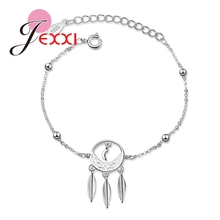 Pulseira elegante de prata esterlina 925, acessório para mulheres, meninas, formato de apanhador de sonhos 2024 - compre barato