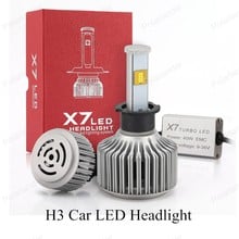 X7 80W 6000K 7200LM H3 Car LED Headlight car upgrade conversion bulbs beam kit Light canbus for buick free shipping 2024 - buy cheap