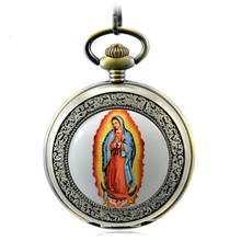 Blessed Virgin Mary Pocket & Fob Watches Antique Automatic Mechanical Hand Wind Pocket Watch Vintage Dress Clock Necklace Gift 2024 - buy cheap