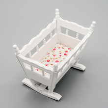Odoria 1:12 Miniature Baby Cradle Doll Crib Bed Nursery Furniture Dollhouse Accessories Doll House Decoration 2024 - buy cheap