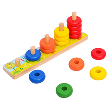 Baby Magic Calculate Circles Rainbow Loop Puzzle Games Kids Counting Stacker Number Learning Wooden Early Educational Toy 2024 - buy cheap