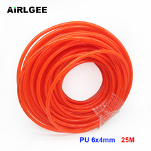 Tubo de manguera de poliuretano para compresor de aire, manguera neumática de poliuretano de 25M, 8 2 pies, 6mm x 4mm, color naranja y rojo 2024 - compra barato