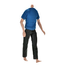 2Pcs/Set Doll Clothes Handmade Black Pants Blue T-Shirt For  s 11" Dolls Ken Accessories 2024 - buy cheap