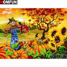 HOMFUN Full Square/Round Drill 5D DIY Diamond Painting "Scarecrow flower" 3D Embroidery Cross Stitch 5D Home Decor A15044 2024 - buy cheap
