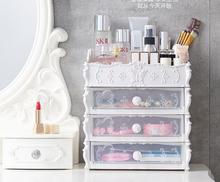 1PC Desktop Drawer Cosmetics Storage Box Plastic Multifunctional Finishing Box European Jewelry Lipstick Shelf OK 0702 2024 - buy cheap