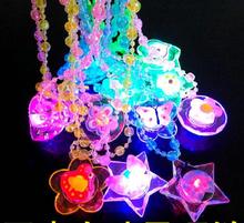 LED Light Up Cartoon Pendants Necklace Christmas Kids Adults Party Favors Creative Luminous Glow Necklaces Acrylic Lanyard 2024 - buy cheap