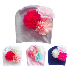 Baby Girls Caps Flower Hat Cotton Infant Girl 3d Flowers Bonnet Newborn Soft Cute Nursery Beanie Hospital Hat 0-8 Months 2024 - buy cheap