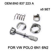 5 Piece Car Iron Door Lock Cylinder Repair Kit For VW POLO 6N1 6N2 1997-2002 Front Left or Right OE# 6N0 837 223A 2024 - buy cheap