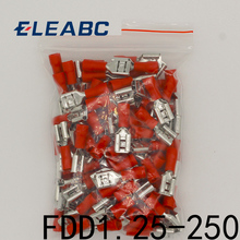 FDD1.25-250 insulating Female Insulated Electrical Crimp Terminal Connectors Cable Wire Connector 100PCS/Pack FDD1-250 FDD 2024 - buy cheap