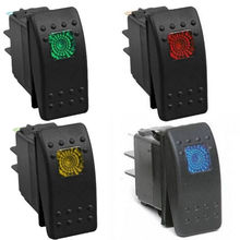 Soporte EE 12 V 20A Bar interruptor basculante 3Pin azul/rojo/Verde/amarillo interruptor de luz LED Universal accesorios de coche XY01 2024 - compra barato