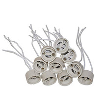 GU10 lamp holder socket base adapter Wire Connector Ceramic Socket for GU10 LED Halogen Light 2024 - купить недорого