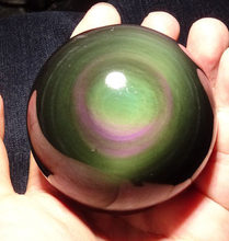 Natural quartz crystal obsidian rainbow eye ball 2024 - buy cheap