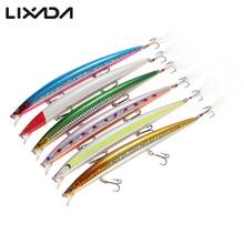 Lixada 6PCS Diving Minnow Fishing Lures 22g 185mm Hard Bait Artificial Fishing Lure Set Wobbler Float Bait with #6 Feather Hooks 2024 - buy cheap