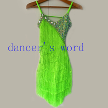 New style latin dance costume sexy diamond tassel latin dance dress for women latin dance competition dresses S-4XL F83 2024 - buy cheap