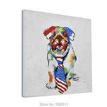 Decorative wallpaper dog pop art modern abstract canva Oil painting to painting the living room wall painting wallpaper art 2024 - buy cheap