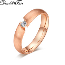 Cubic Zirconia Wedding Rings Rose Gold Color Fashion Crystal Engagement Ring Jewelry For Women HotSale anel DFR441 2024 - buy cheap