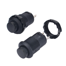 Mini interruptor de Botón de Apagado/encendido para coche, 12mm, 12V, 1,5-3A, botón de bloqueo de tablero, negro, 10 Uds. 2024 - compra barato