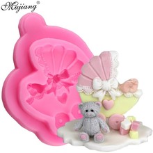 Baby Stroller Silicone Mould Cake Sugar Candy Clay Chocolate Mold Cookie Baking DIY Cupcake Topper Fondant Decorating Tools 2024 - buy cheap