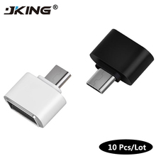 JKING 10 шт. новый стиль мини OTG кабель USB OTG адаптер Micro USB в USB конвертер для планшетных ПК Android 2024 - купить недорого