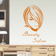 Beauty Salon Sticker Hair Salon Wall Decal Barber Shop Scissor Vinyl Window Decals Decor Mural Hairdresser Glass Sticker 2024 - buy cheap