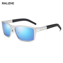 RALIZHE Mens Polarized Sunglasses Brand Designer Rectangle Vintage Sun Glasses Cool Driving Flash Light Blue Mirror UV400 Lenses 2024 - buy cheap
