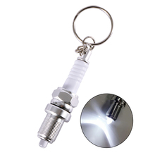 Свеча зажигания светодиодный светильник брелок для ключей цепочка для ключей кольцо брелок для ключей «унисекс» Детский автомобиль цепочка для ключей s мини снаружи брелок 2024 - купить недорого