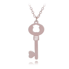 Hollow bear love heart key necklace love heart lock unique symbol key necklace love unlocking tool animal key necklace jewelry 2024 - buy cheap