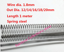 2pcs/lot Spring steel Compression spring Thin wire spring Wire dia. 1.8mm  Out Dia. 12/14/16/18/20mm  Length 1 meter 2024 - buy cheap