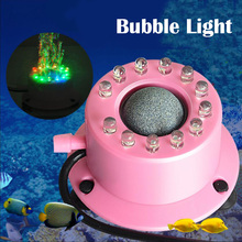 1pc colorido led bolha submersível aquário ar pedra luz conectar bomba de ar mini aquário decoração de aquário 2024 - compre barato