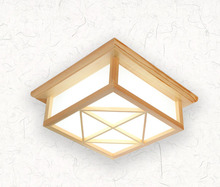 Lustre de led quadrado para sala de estar, peça de revestimento em madeira de carvalho com teto em pvc 2024 - compre barato