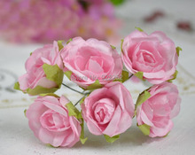 3-4 см Искусственный шелковица бумажный букет с маленькими розами, принадлежности для скрапбукинга «сделай сам», свадебные украшения для волос и конфетных коробок 2024 - купить недорого